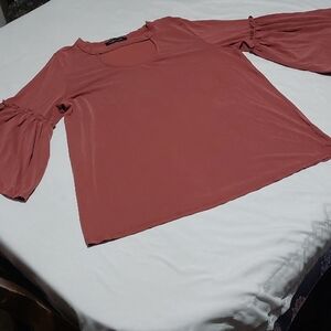 Hippie Chic Women's Blush Pink Top.Cute Sleeves .Size Large